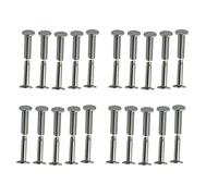 20 Pièces Double Rivets Tubulaires, Chicago Rivet, Pour Cuisine Hachoir Couteau Poignée Rivets De À Tête Plate,(Stainless steel)