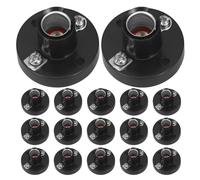 20 Pièces Douille pour Lampe E10 en Plastique Noir | Base à Vis Stable, Compatible Petites Ampoules E10, Usage Enseignement et Apprentissage