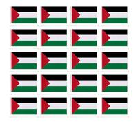 20 Pièces Drapeau à Main en Polyester 28cm Palestine | Format Portatif, Tissu Polyester Léger, Usage en Classe, Événement Commercial, Lot Décoratif