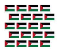 20 Pièces Drapeau Portatif de Palestine 28cm, Polyester | Petit Format à Main, Usage en Célébration, Décoration Sportive, Lot pour Extérieur, Style National