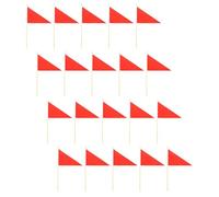 20 Pièces Drapeaux Triangulaires de Marquage, Bambou Polyester | Placement Rapide au Sol, Nettoyage Facile, pour Lignes D’arrosage et Zones à Signaler