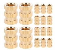 20 Pièces Écrou à Sertir en Laiton 7x10 Mm, Filetage Femelle | Pose Thermofixée, Réutilisable, pour Thermoplastiques, Impression 3d et Électronique, Usage Atelier