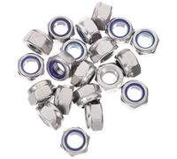 20 Pièces Écrou de Blocage à Insert en Nylon en Acier Inoxydable | Résistance Accrue, Usage Simple sans Rondelle Frein, Lot avec Boîte Plastique, pour Bricolage et Usage Pro