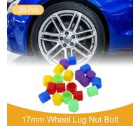 20 Pièces Écrou De Roue Boulon Jantes Pneu Écrous Vis Capuchon De Protection En Silicone Multicolore 2,2X17X20Mm