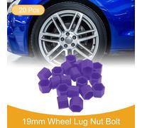 20 Pièces Écrou De Roue Boulon Jantes Pneu Écrous Vis Capuchon De Protection En Silicone Violet 2.2X19X20.2Mm