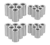 20 Pièces Écrous de Raccordement à Tige Filetée M6 et M8 Poli | Conception Cylindrique Résistante à L'usure, Adaptés pour Goujons et Structures Métalliques, Usage en Atelier et Construction