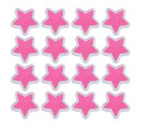 20 Pièces Écusson Étoile Autocollant Rose en Polyester | Broderie Décorative Légère, Couvre Trous, Accessoire Costume, Format Appliqué, Lot Simple