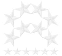 20 Pièces Écusson Étoile en Polyester Blanc Thermocollant | Cache les Zones Abîmées, Format Compact 17, Usage Maison ou Atelier Couture, Décor Blanc