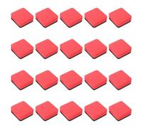 20 Pièces Effaceur de Tableau Blanc Carré Réutilisable Rouge