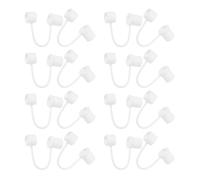 20 Pièces Embouts de Paille en Silicone 10mm Blancs pour Gobelets | Protection Anti-poussière, Silicone Alimentaire, Design Épuré, pour Pique-niques, Camping, Adultes et Fêtes