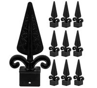 20 Pièces Embouts de Poteaux de Clôture Décoratifs, Style Moderne | Fleuron à Pointe Fuselée, Finition Élégante à Effet Filé, pour Poteaux de Jardin et Clôture Villa