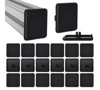 20 Pièces Embouts Profilé Aluminium, 40x40mm, Embout de Protection Profilé Aluminium 4040, Embouts de Protection Plastique Profile