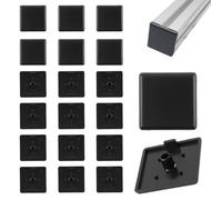 20 Pièces Embouts Profilé Aluminium 40x40mm, Embouts De Fermeture pour Profilés en Aluminium, Antipoussière en Plastique ABS Résistants D'extrémité Attache pour 4040 EU
