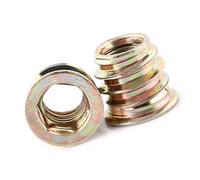 20 pièces en acier au carbone galvanisé écrou hexagonal à tête hexagonale écrous d'entraînement filetés pour meubles 20 pièces en acier au carbone galvanisé (M8 * 13mm)