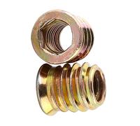 20 pièces en acier au carbone galvanisé écrou hexagonal à tête hexagonale écrous d'entraînement filetés pour meubles 20 pièces en acier au carbone galvanisé (M8 * 15mm)