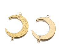 20 pièces en laiton brut texturé croissant de lune charmes connecteurs Diy pour femmes sorcières céleste goutte boucles d'oreilles collier fabrication de bijoux Breloques texturées
