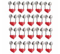 20 Pièces/Ensemble Acier Inoxydable Nuit Canne À Pêche Flotteur Double Cloche Anneau Poisson Appât Morsure Alarme Cloche Alerter Outil De Pêche Accessoires