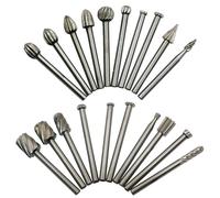 20 Pièces Ensemble Hss Dremel Routage Titane Fraisage Bois Couteau Rotatif Fichier Coupe-Bois Sculpture Sculptée Outils De Coupe Accessoires