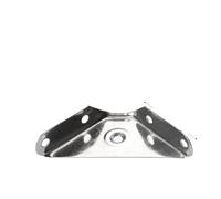 20 pièces épaissi en acier inoxydable code de suspension trois côtés angle fixe armoire meubles pièce connexion pulvérisation peinture blanche triangle Pour Bureau(Sliver)