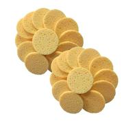 20 Pièces Éponge Cellulosique Disques Démaquillants Réutilisables Ronds | Texture Ultra Douce, Nettoyage Quotidien, Exfoliation Légère, pour Résidus de Maquillage, Trousse de Voyage et Peau Féminine