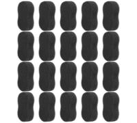 20 Pièces Éponge de Nettoyage, Forme Ergonomique en 8, Noire | Mousse Haute Densité, Prise en Main Facile, Lavage Rapide, pour Brides, Rênes et Entretien D’écurie