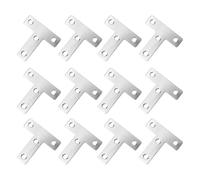 20 Pièces Équerre T Plate en Acier Inoxydable Renforcée | Argenté, Installation Facile, Usages Bricolage Généraux et Fixation Pratique