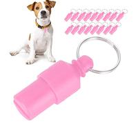 20 pièces étiquette d'identification de Chien Mini étiquette de Tube Anti-Perte d'animal familier étanche en Plastique ID étiquettes de nom Chiens Collier pendentifs