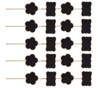 20 Pièces Étiquettes Plantes, Forme Ondulée et Fleur | Surface Ardoise à Écrire, Insertion Facile et Repositionnable, pour Herbes, Fleurs, Jardinières