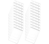 20 Pièces Étui Porte-badge Vertical Transparent en PVC | Double Face Visible, Protection des Identifiants, Présentation Facile, Adapté aux Organisateurs D’événements et Ouvriers