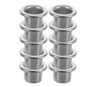 20 pièces évents d’aération en métal argent 9x9 MM pour caisse claire | Installation simple, pour batterie et kit de percussion, améliore la réponse sonore, pour passionnés de batterie