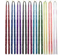 20 Pièces Extensions de Cheveux Colorées Brillantes, 90 Cm