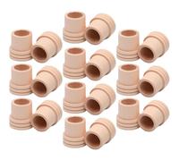 20 Pièces Extincteur en Bois, Bouchon Adapté, 8 CM | Bois Massif Couleur Kaki, Protection les Brûlures, Accessoire Solide pour Rouleaux Moxa, Spa, Institut et Usage Domestique