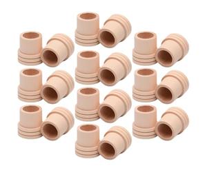 20 Pièces Extincteur en Bois, Bouchon Adapté, 8 CM | Bois Massif Couleur Kaki, Protection les Brûlures, Accessoire Solide pour Rouleaux Moxa, Spa, Institut et Usage Domestique