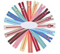 20 pièces Fermetures éclair en résine， Fermeture Éclair Colorée avec Tirette Anneau,pour Tailor Couture Artisanat Sac Vêtement (25CM)