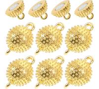 20 Pièces Fermoir Magnétique Rond en Métal DIY | Connecteur Brillant pour Créations de Bijoux, Installation Facile, Fermeture Rapide, Accessoire Adapté aux Chaînes et Parures