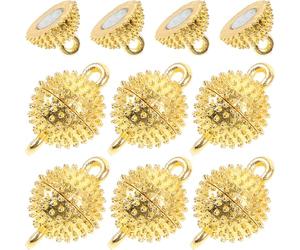 20 Pièces Fermoir Magnétique Rond en Métal DIY | Connecteur Brillant pour Créations de Bijoux, Installation Facile, Fermeture Rapide, Accessoire Adapté aux Chaînes et Parures