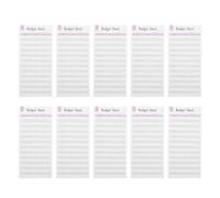 20 Pièces Feuilles Budget Cartes de Dépenses Rouges en Papier | Organisation des Finances, Écriture Facile, Format Pratique pour Paquet à Main, Aide à Garder le Suivi