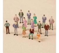 20 pièces Figurines miniatures humaines colorées à l'échelle 1:50, fabriquées en plastique ABS, convenant pour le paysagisme, les chemins de fer, l'architecture et les modèles de théâtre miniatures. I