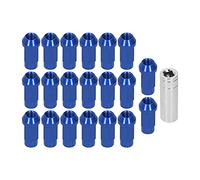 20 pièces, filetage M14x1,5, hauteur 2 pouces, écrous à oreilles de roue en aluminium 7075 - T6 avec manchon de montage pour jantes personnalisées et véhicules de performance. (Bleue)
