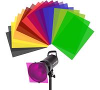 20 pièces Film de Couleur Gel Film Filtre Couleur, Film Filtre Transparent pour Correction des Couleurs, Film pour Lampe projecteur Photo Studio Stroboscope LED, Matériaux d'artisanat