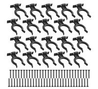 20 Pièces Fixation Plinthe Cuisine, Attache Clip Plinthe Cuisine, Supports Clips pour Plinthes de Cuisines de 32 à 36 mm, Clip de Fixation pour Plinthes Pieds de Meuble, avec 60 vis
