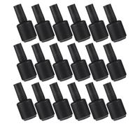 20 Pièces Flacon de Vernis à Ongles Vide 15ml en Verre Noir | Pinceau, Format Rechargeable, Design Élégant et Portable pour Rangement D’ongles
