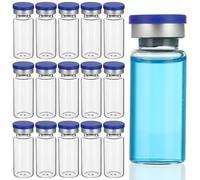 20 Pièces Flacons D’échantillon 10ml avec Bouchons | Fond Plat Épaissi, Col Lisse, Fermeture Standard 20mm, pour Stockage Sécurisé et Organisation des Prélèvements