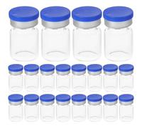 20 Pièces Flacons en Verre 5ml, Stockage Hermétique | Bouteilles Transparentes Réutilisables, Observation Nette, pour Huiles Essentielles, Poudres Sèches, Voyage