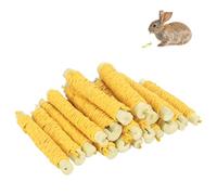 20 pièces friandises pour Lapin Jouets pour Lapin friandises pour Lapin Nourriture pour Lapin à mâcher bâtons de Bambou Doux pour Animaux de Compagnie Parfum Original pour Lapin (Yellow)