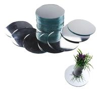 20 Pieces Glass Craft Mirror, Mini Round Wall Mirror For Decoration, Diy (Circular)
