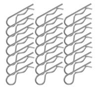 20 Pièces Goupilles Élastiques D’Attelage M1.6x32, Acier Inoxydable 304 | Double Boucle, Ouverture, Installation Rapide, Retrait Facile, Fixation Stable, pour Remorque, Argenté