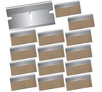 20 Pièces Grattoir Plaque Vitrocéramique,Grattoir Vitre,Grattoir Vitrocéramique,Racloir,Racloir Vitrocéramique,Métal Lames Rechange Pour Grattoir,Avec étui en Cuir,40 * 20 mm