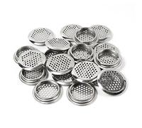 20 pièces Grille d'aération Ventilation Couvercle Cercle 65mm inox argenté