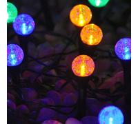 20 pièces Guirlandes lumineuses solaires - Lumières de chemin de jardin avec boules de cristal, fleurs et sol. Lumières décoratives solaires LED pour jardin, camping, Noël, mariage, fête, anniversaire